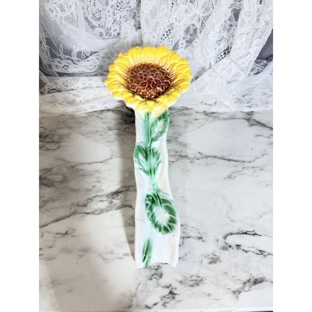 Spoon Rest Horchow Made In Italy Pottery Floral Multicolor Hand Painted (A3177)